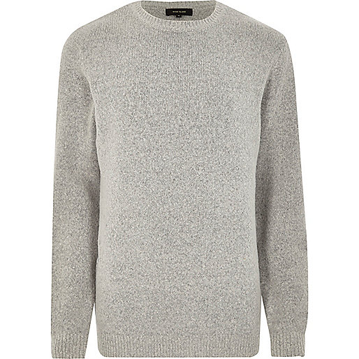 jacques-vertuk Grey soft crew neck knit sweater 299661 men Jumpers / Cardigans