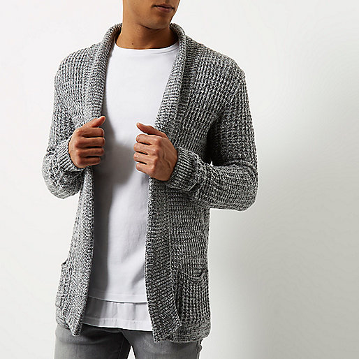 river island plus size tops,jacques-vertuk London Grey soft foldback cardigan men 298694