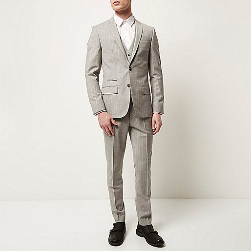 river island one shoulder dress,jacques-vertuk Sale Online Shopping Grey stripe wool-blend skinny suit jacket Suits Sale men