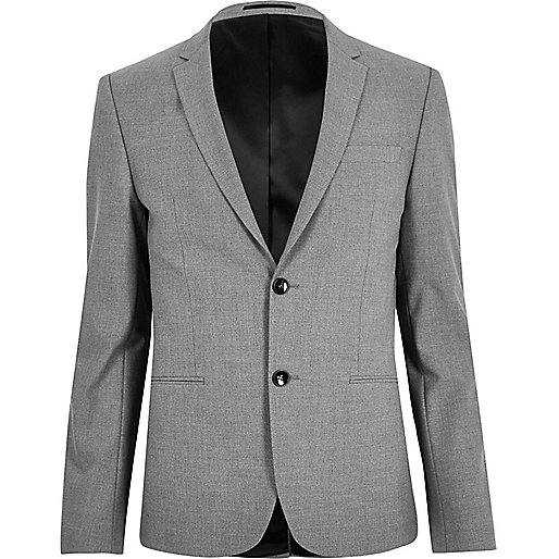 one for all river island,jacques-vertuk Sale Ireland Grey super skinny fit suit jacket Suit Jackets Suits men