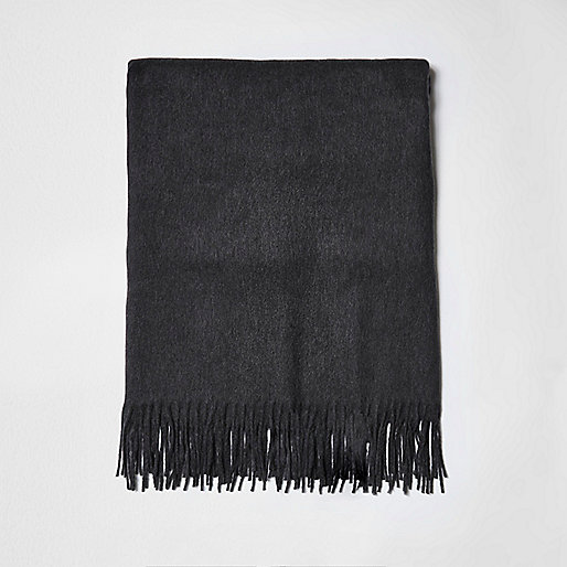 jacques-vertuk Grey tassel brushed scarf 300203 men Accessories