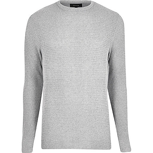 river island poncho,jacques-vertuk Outlet Grey textured knit sweater men 300915