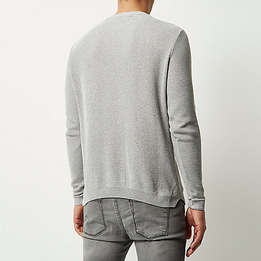 river island silver bag,jacques-vertuk Shop Grey textured sweater men 294166