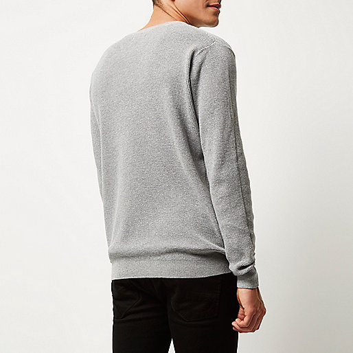 river island feather top,jacques-vertuk South Africa Grey textured V-neck sweater men 295208