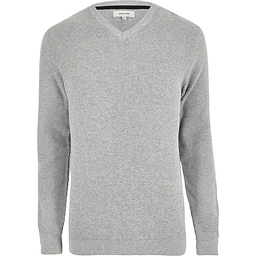 river island feather top,jacques-vertuk South Africa Grey textured V-neck sweater men 295208