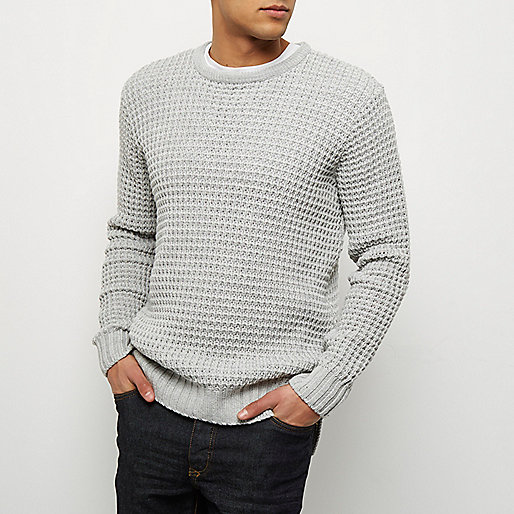 river island green skirt,jacques-vertuk London Grey textured waffle knit sweater men 300430