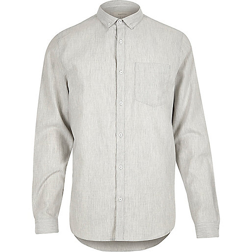 jacques-vertuk Grey waffle shirt 291697 men Shirts