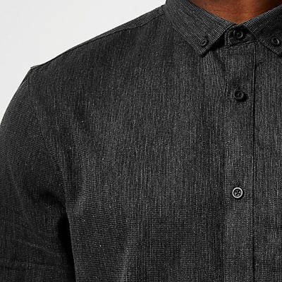 jacques-vertuk Grey waffle texture shirt 289985 men Shirts