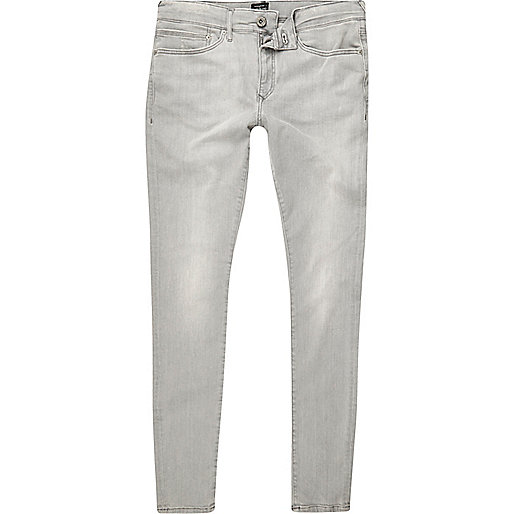 jacques-vertuk Grey wash Ollie spray on super skinny jeans 299807 men Jeans Spray On