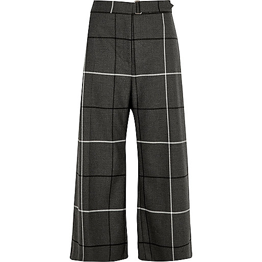 river island chunky chelsea boots,jacques-vertuk Shop Grey wide check culottes Wide Leg Pants Pants women