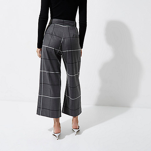 river island chunky chelsea boots,jacques-vertuk Shop Grey wide check culottes Wide Leg Pants Pants women