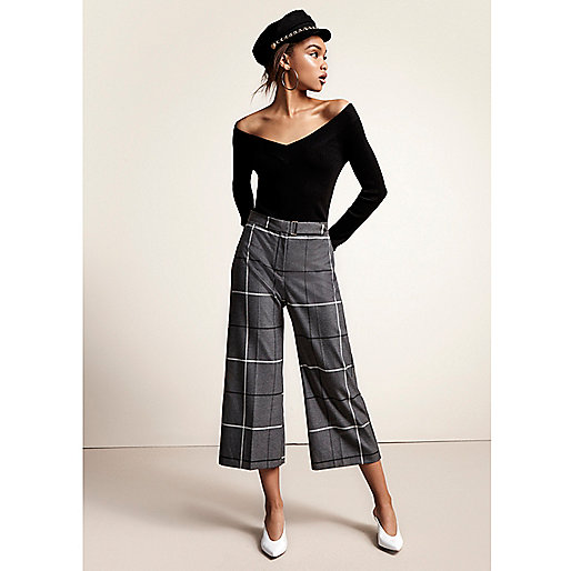 river island chunky chelsea boots,jacques-vertuk Shop Grey wide check culottes Wide Leg Pants Pants women