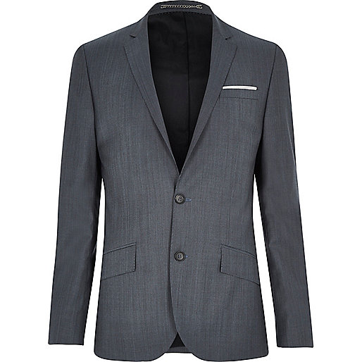 jacques-vertuk Grey wool-blend slim suit jacket 285843 men Blazers