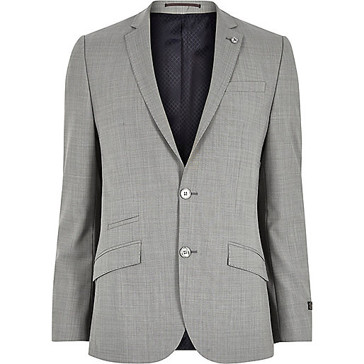 river island leopard maxi dress,jacques-vertuk Shop Grey wool-blend slim suit jacket men 287533