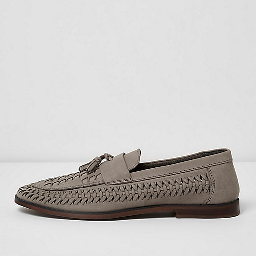 river island body suit,Where Sells jacques-vertuk Clothes Grey woven leather loafers Shoes Shoes / Boots men