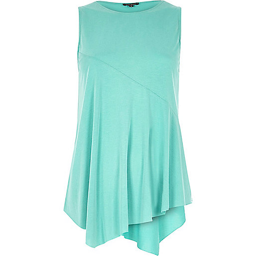 river island green jeans,jacques-vertuk Ireland Jade green sleeveless asymmetric hem top women 680296