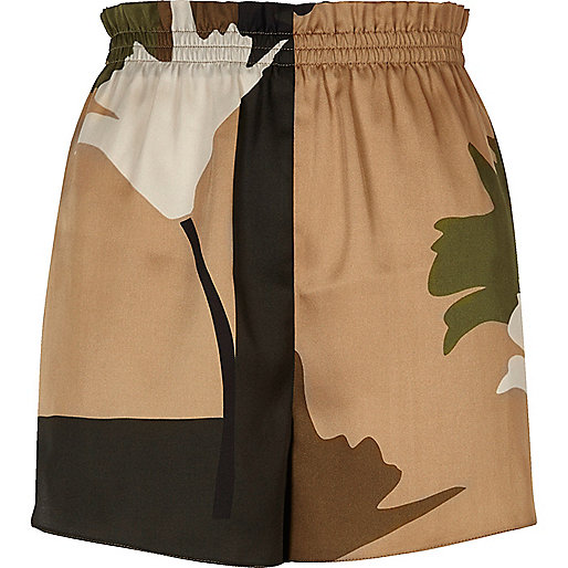 jacques-vertuk Khaki brown print shorts 698364 women Shorts