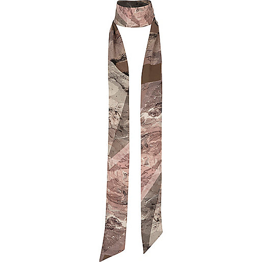 jacques-vertuk Khaki camo chiffon skinny scarf 699639 women Accessories