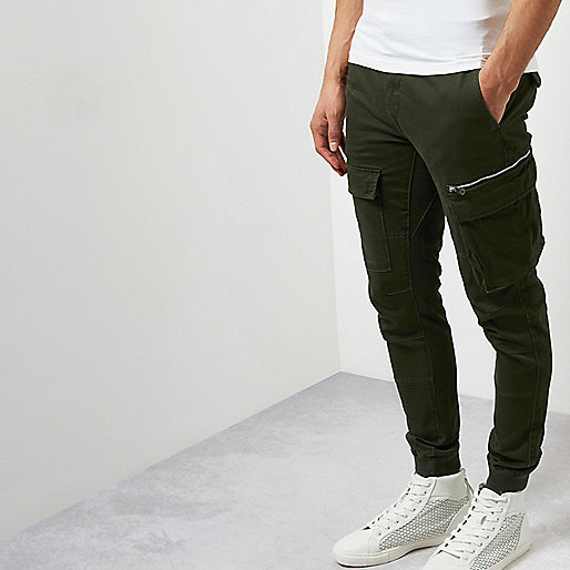 jacques-vertuk Khaki cargo skinny fit pants 299846 men Trousers Casual Trousers