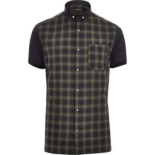 jacques-vertuk Khaki check slim fit shirt 293820 men Shirts