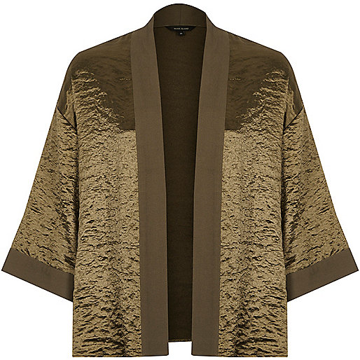 jacques-vertuk Khaki cropped cape 698541 women Tops Kimonos