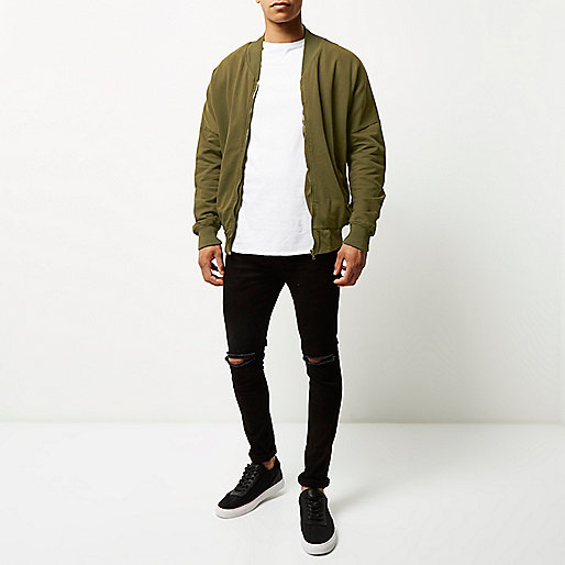 river island tapered jeans,jacques-vertuk Online Khaki Granted slouch MA1 bomber jacket men 296134