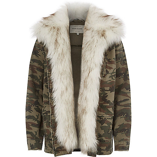 river island white and black bag,jacques-vertuk Black Denim Dress Khaki green camo fur trim army jacket Jackets Coats / Jackets women