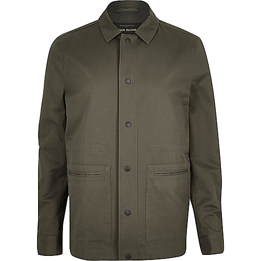 jacques-vertuk Khaki green casual minimal worker jacket 289399 men Coats / Jackets