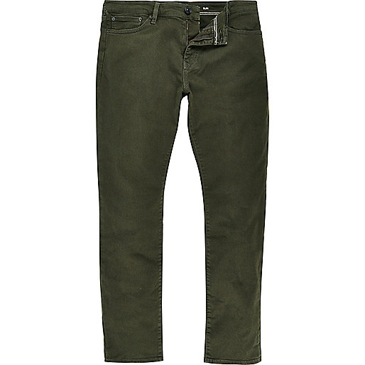 jacques-vertuk Khaki green Dylan slim fit jeans 292126 men Jeans