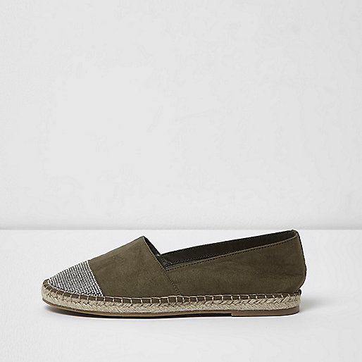 river island mens white jeans,jacques-vertuk In Town Khaki green embellished espadrilles Shoes Shoes / Boots women