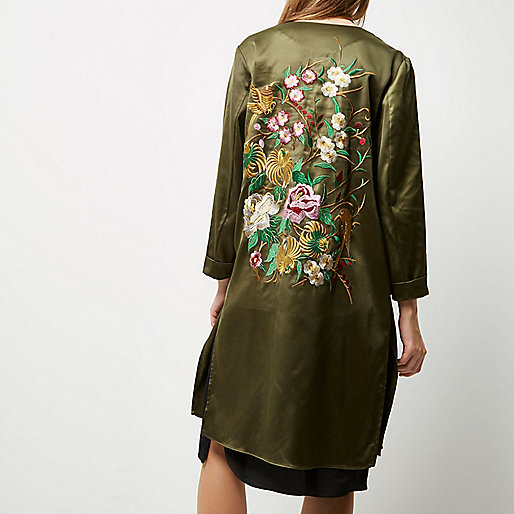 river island black embroidered dress,jacques-vertuk Shop Khaki green embroidered duster women 689783