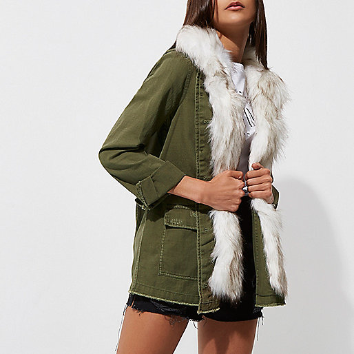 river island cuffed jeans,jacques-vertuk London Khaki green faux fur collar army jacket women 702046