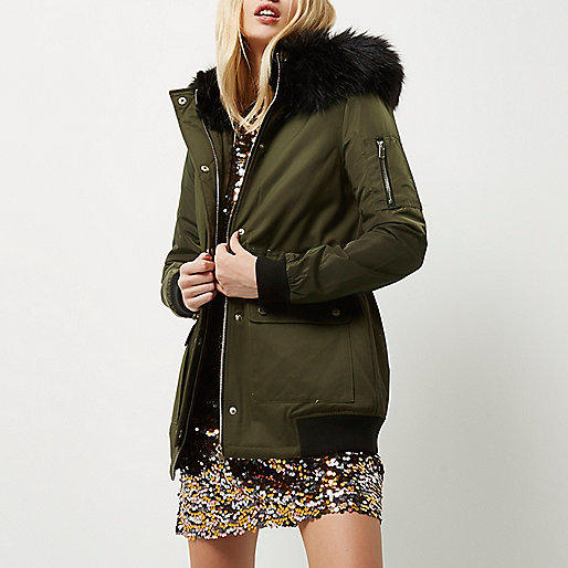 river island blue puffer,Buy jacques-vertuk Dress Khaki green hooded parka coat Coats / Jackets Sale women