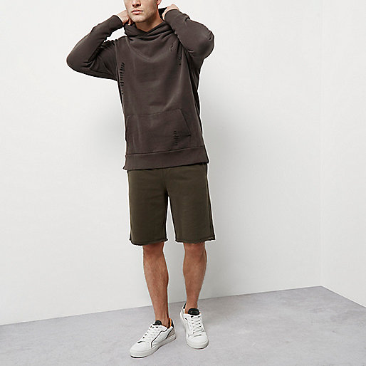 river island mary jane shoes,R5Ver 5S3And Khaki green longer length jogger shorts Shorts Sale men