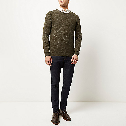 river island corset top,jacques-vertuk Online Khaki green melange sweater men 286997