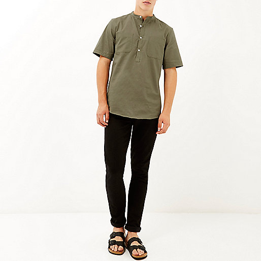 riverisland women bag sale,jacques-vertuk Womens T Shirts Khaki green over head short sleeve shirt Shirts Sale men