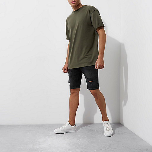 river island sheer dress,jacques-vertuk South Africa Khaki green oversized fit crew neck T-shirt men 301999