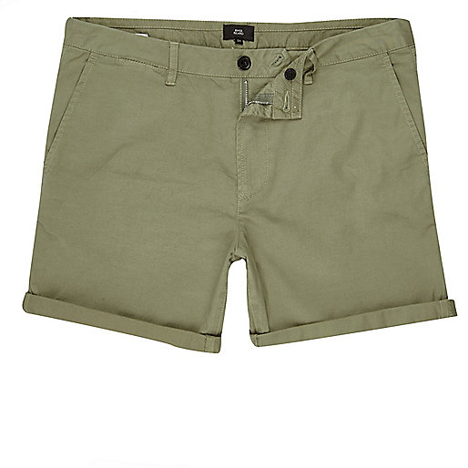 river island animal print trainers,jacques-vertuk Online Khaki green rolled hem chino shorts men 303128