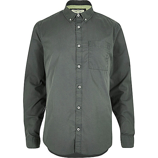 river island black bardot,jacques-vertuk Shop Khaki green twill long sleeve shirt men 290406