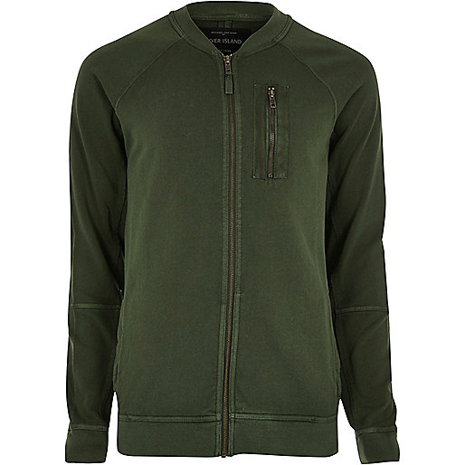 beige bag river island,jacques-vertuk Online Nederland Khaki green zip sweat bomber Coats / Jackets Sale men