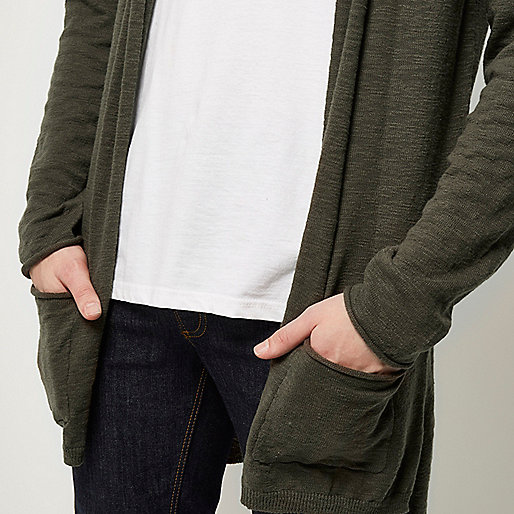 river island princes street,jacques-vertuk Shop Khaki lightweight hooded cardigan men 291254