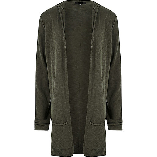 river island princes street,jacques-vertuk Shop Khaki lightweight hooded cardigan men 291254