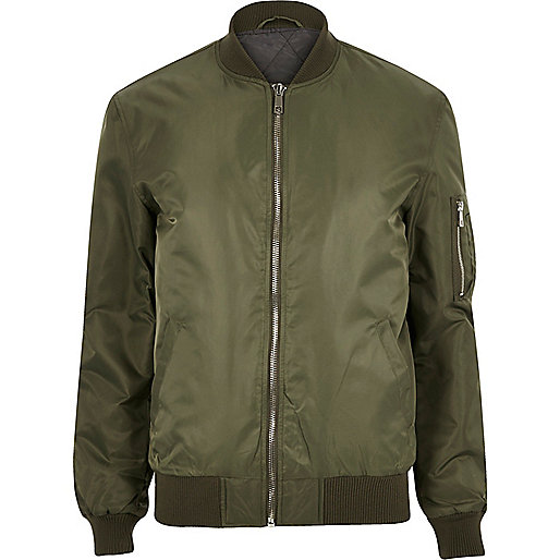 jacques-vertuk Khaki padded MA1 bomber jacket 290708 men Coats / Jackets