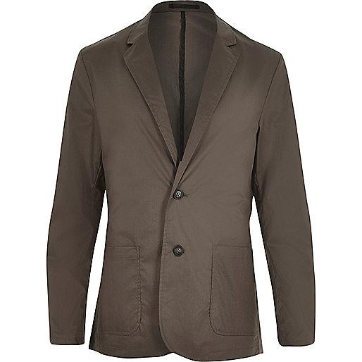 jacques-vertuk Khaki poplin slim blazer 290142 men Blazers