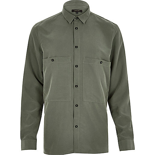 jacques-vertuk Khaki slinky minimal shirt 289681 men Shirts