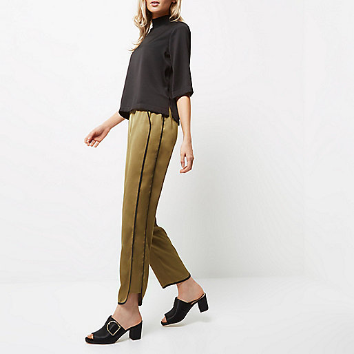 black mules river island,jacques-vertuk Trousers Sale Khaki soft jogger pants Pants Sale women