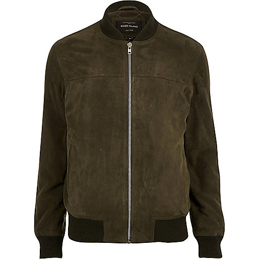 river island black court shoes,jacques-vertuk D Khaki suede bomber jacket Coats / Jackets Sale men