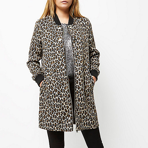 heart bag river island,jacques-vertuk Stores Leopard print longline bomber jacket women 688377