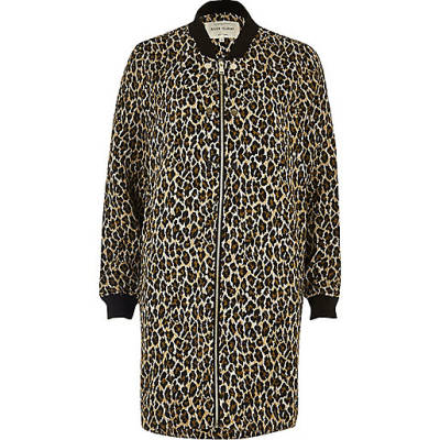 river island black and white shoes,jacques-vertuk Outlet Shop Leopard print longline bomber jacket Coats / Jackets Sale women