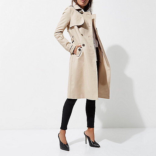 river island black fur,jacques-vertuk 2017 Light beige belted trench coat Coats Coats / Jackets women